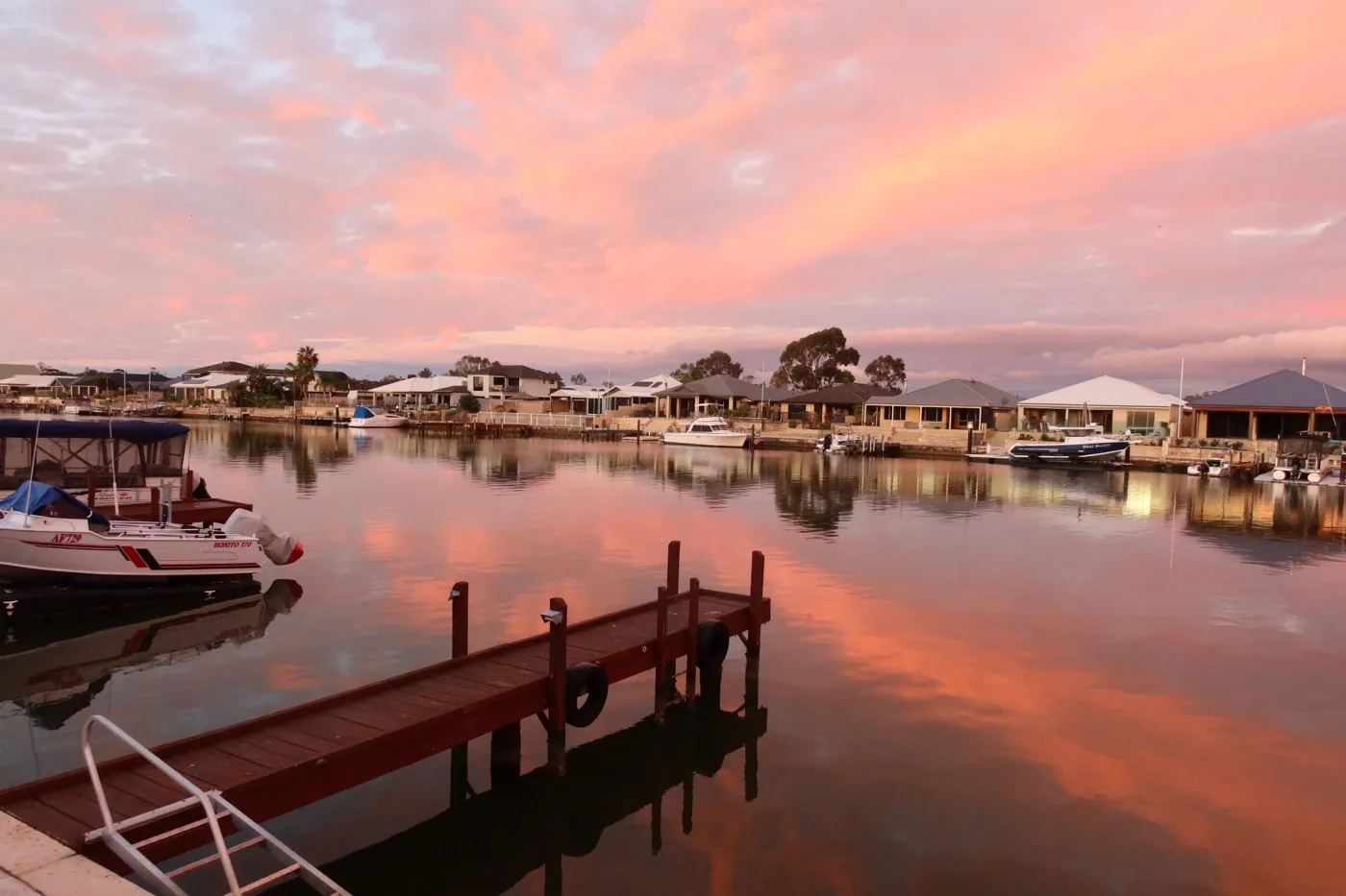 Sunset photo of the jetties