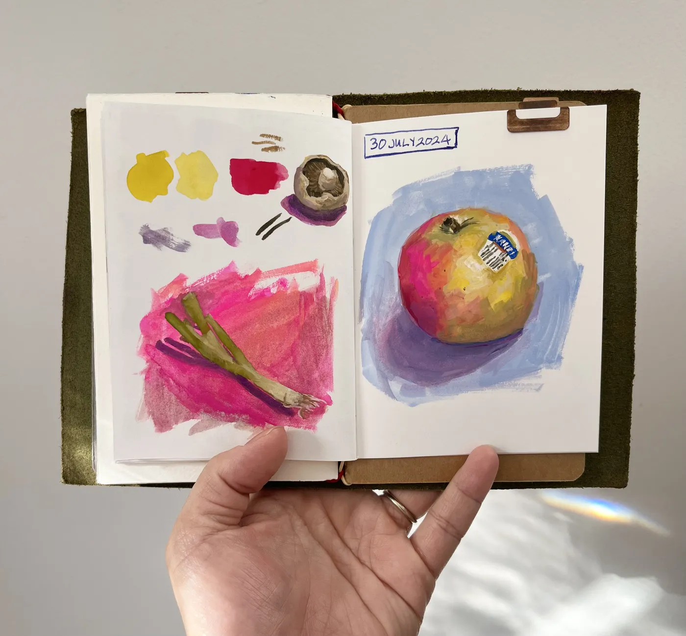 Gouache sketch of fruit and vegetables