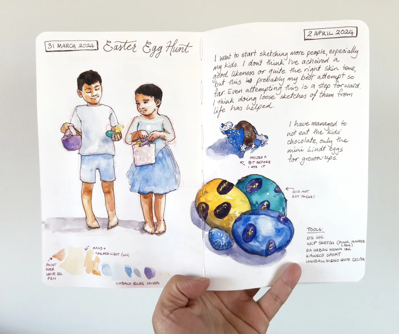 Mixed media sketches