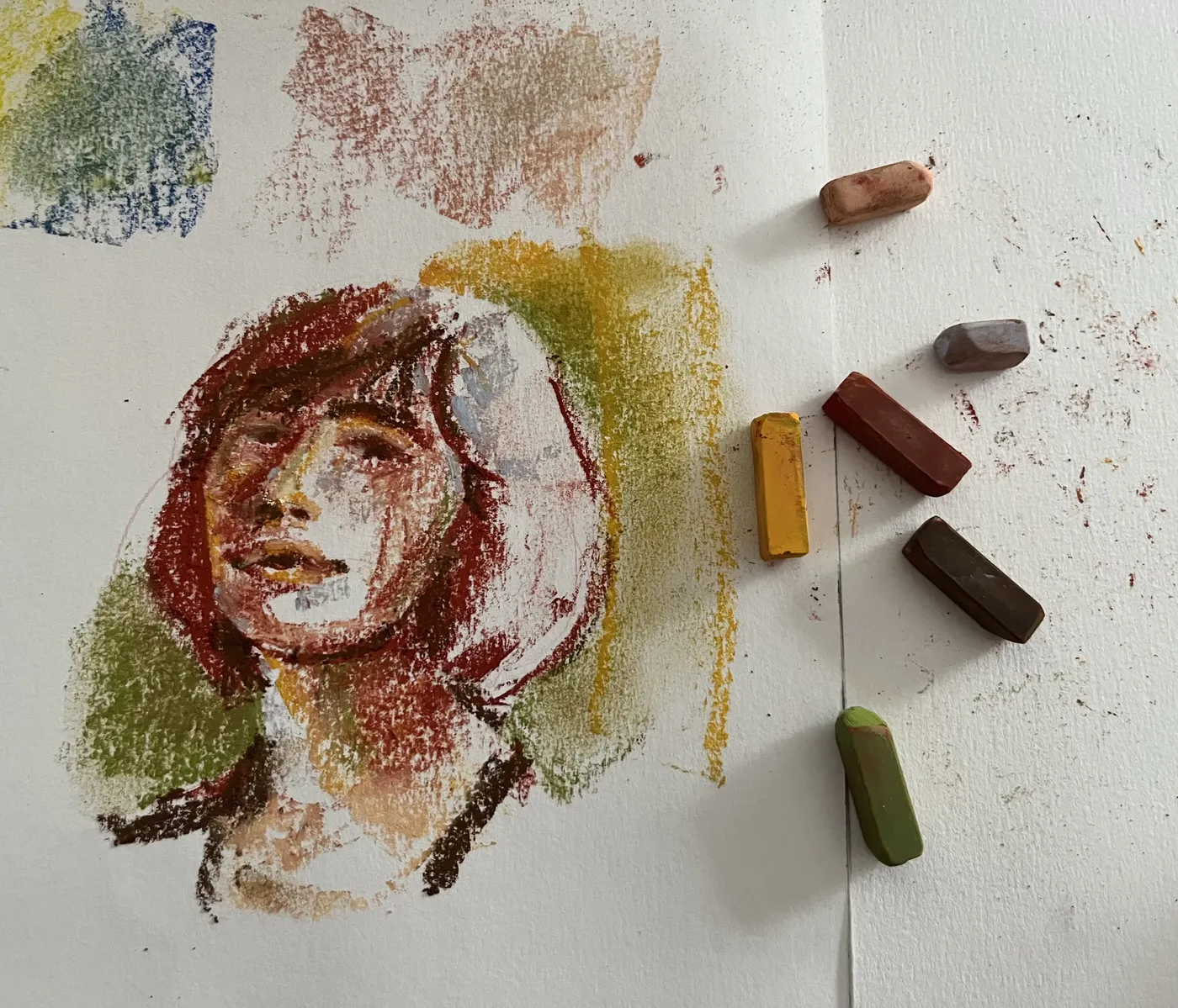 Playing with soft pastels