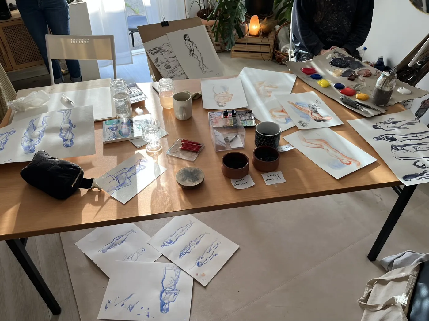 Watercolour life drawing