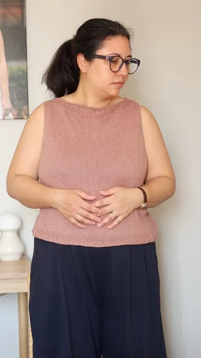 Photo of me wearing the Sabai Top