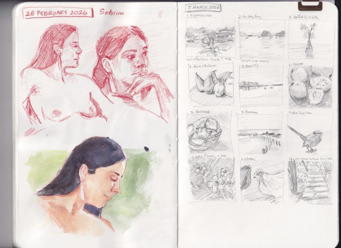 Sketchbook pages