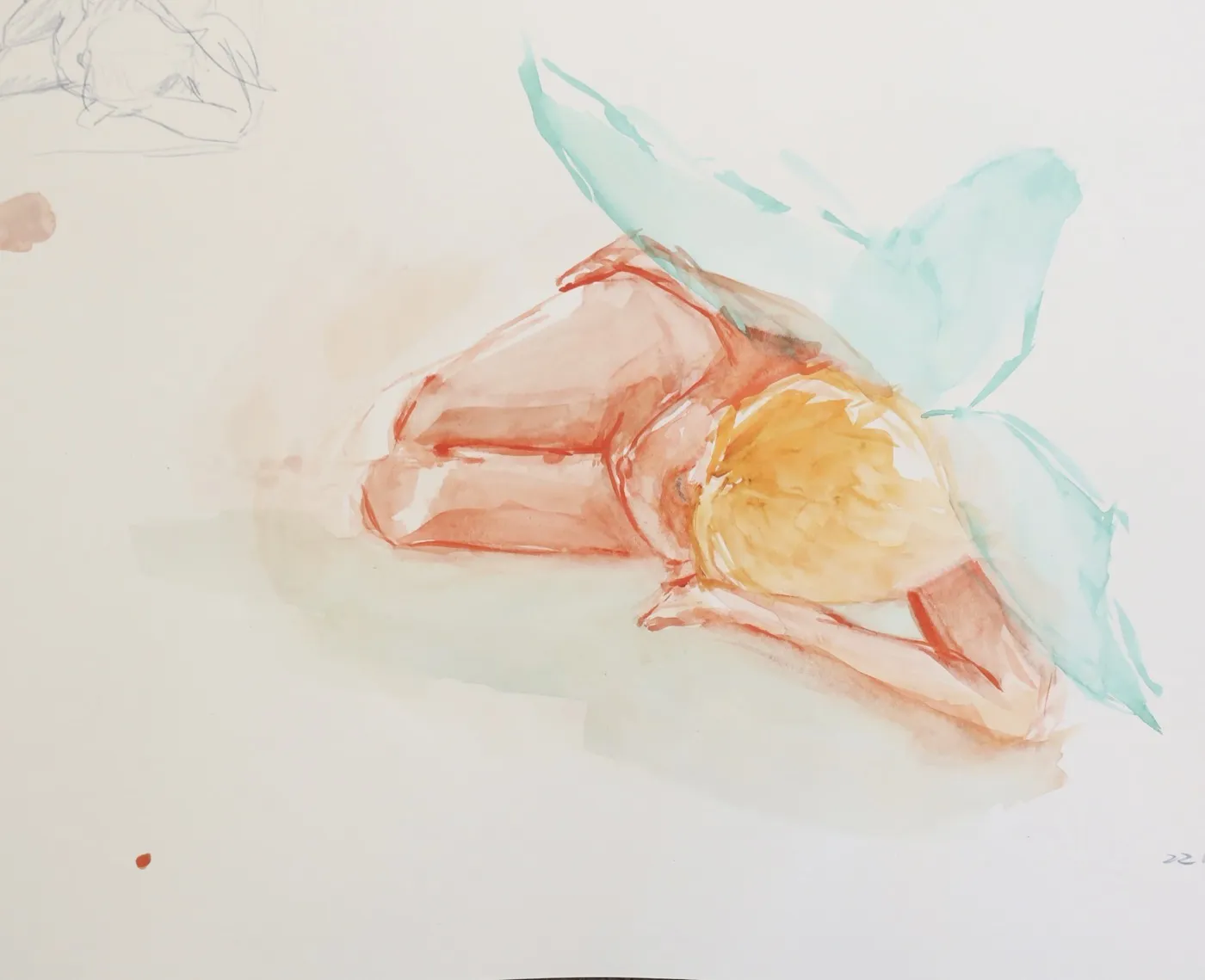 Watercolour sketch of woman