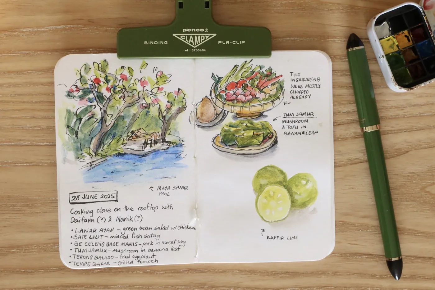 Sketchbook pages from my Bali trip