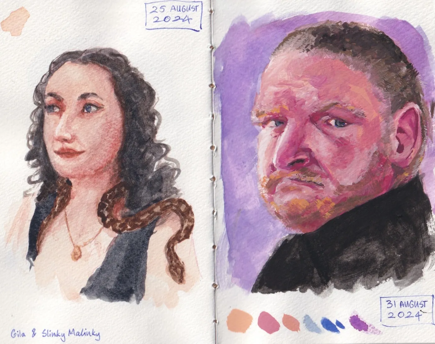 Watercolour portraits
