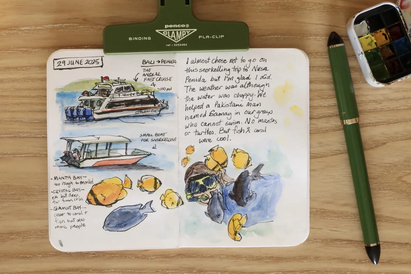 Sketchbook pages from my Bali trip