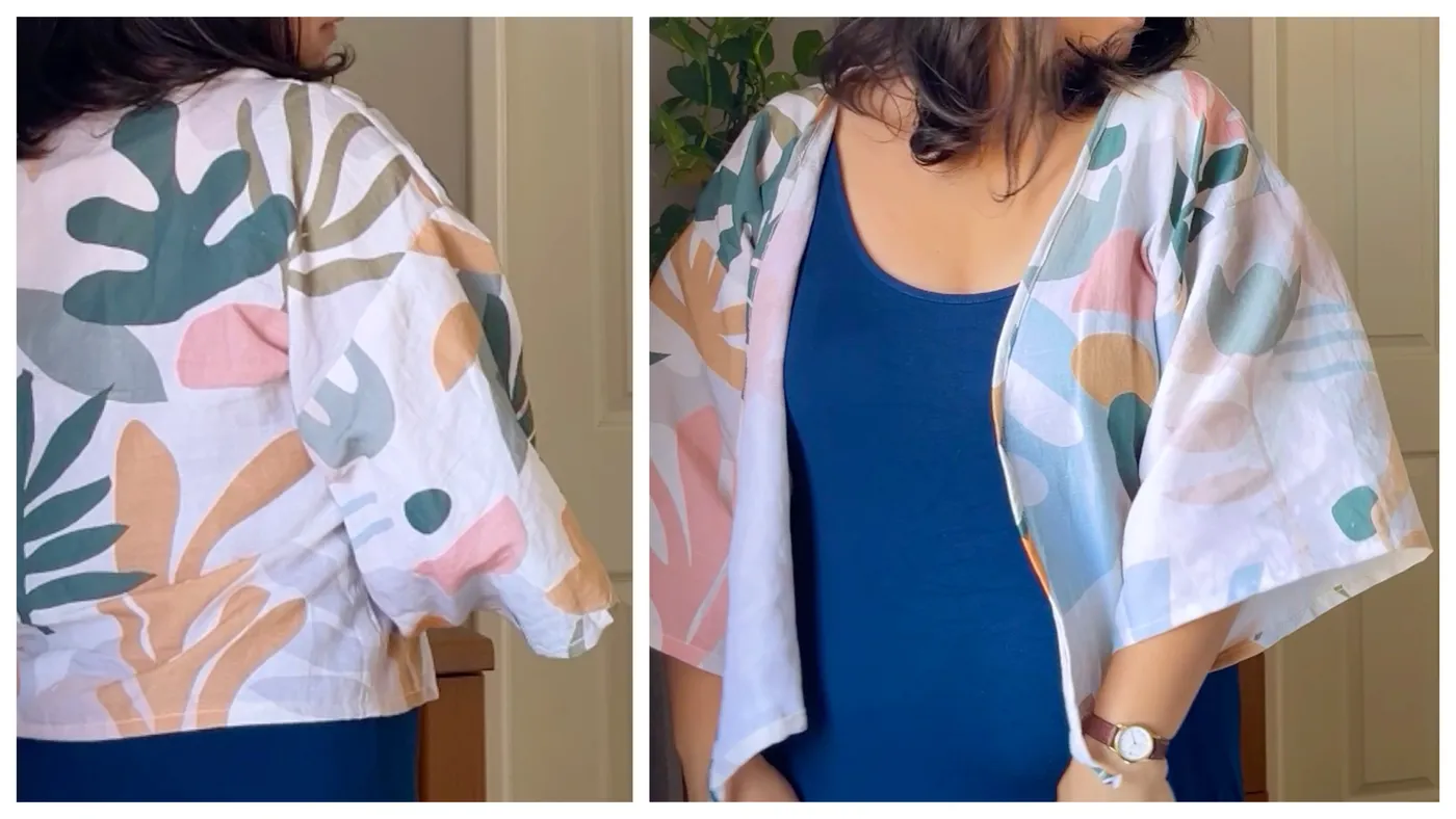 front and back photos of my rectangle sleeve jacket