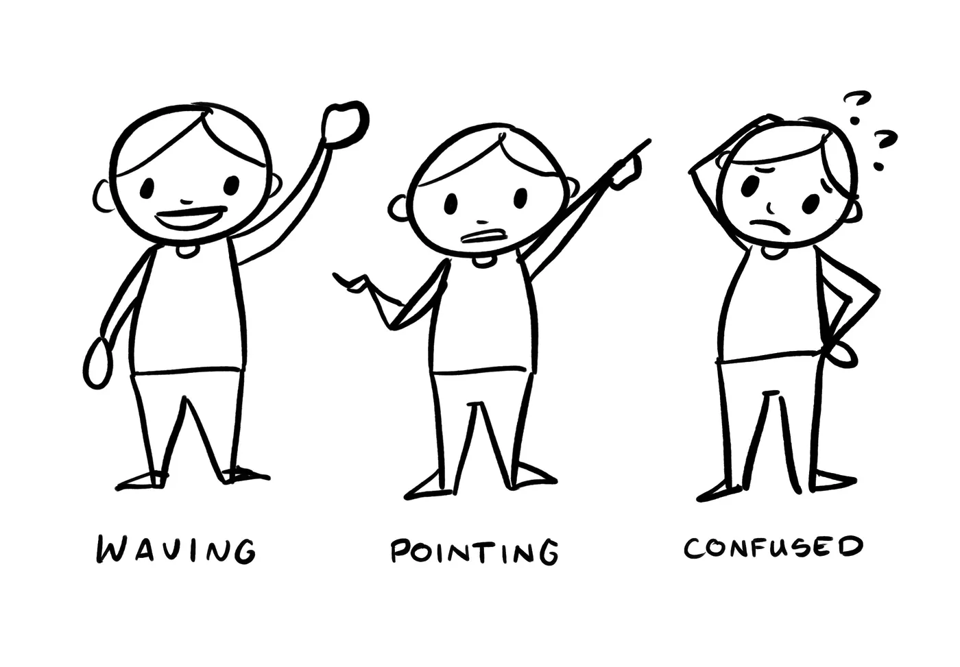 3 stick figures