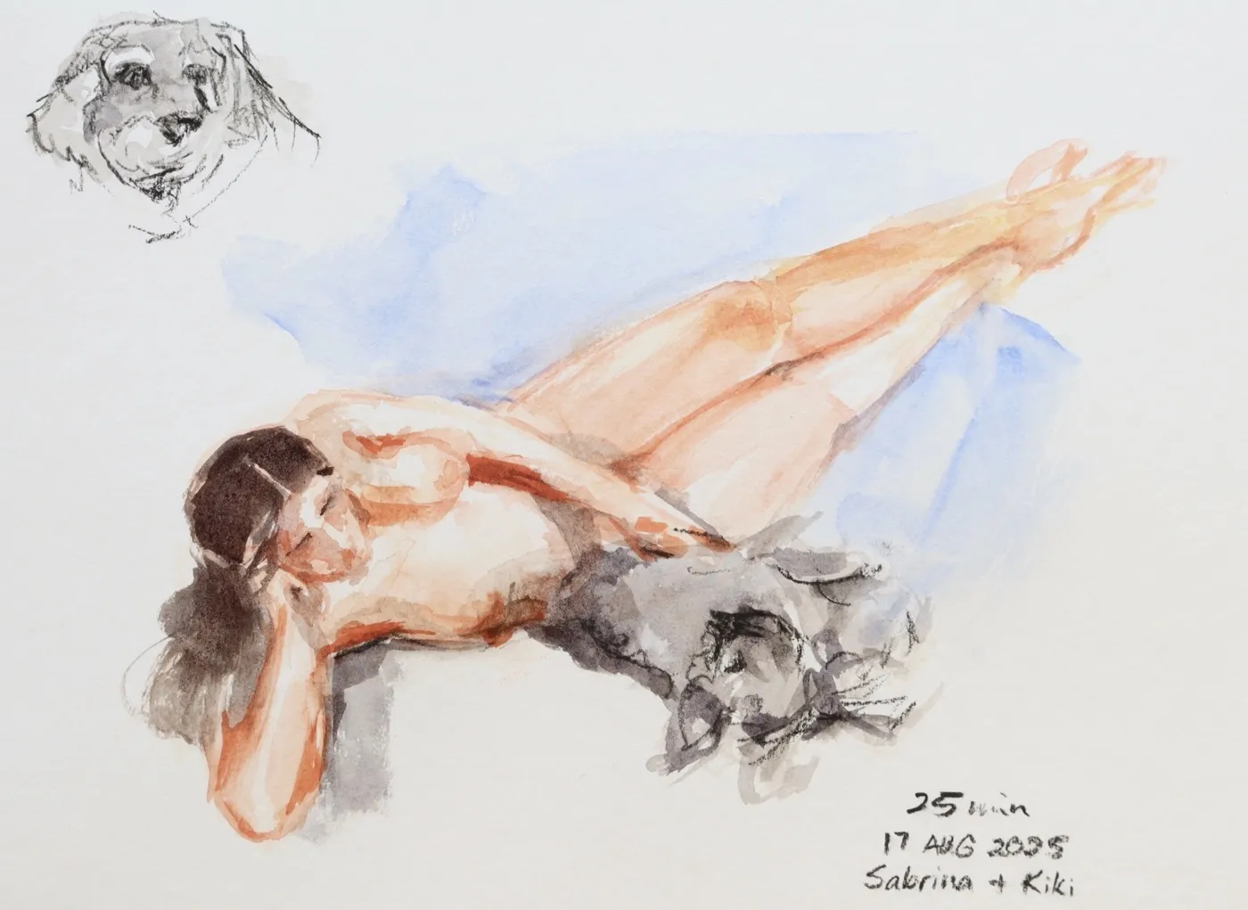 Watercolour life drawing
