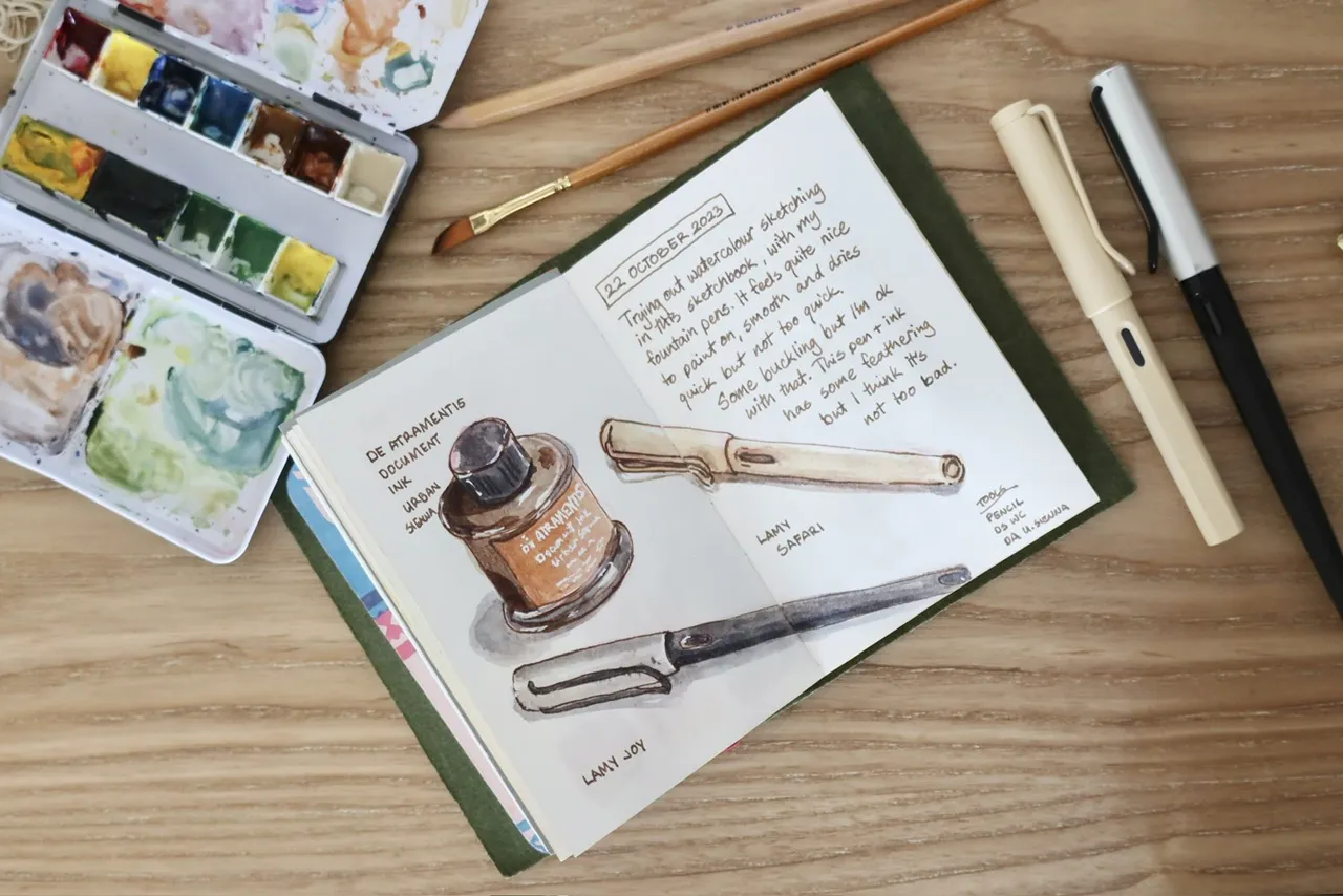 Fountain pens and ink