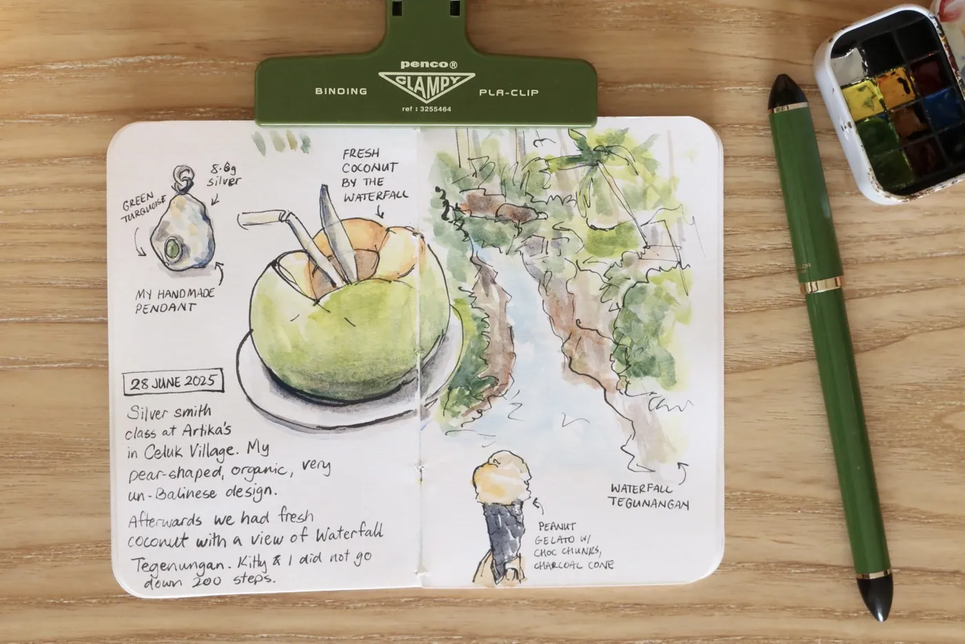 Sketchbook pages from my Bali trip
