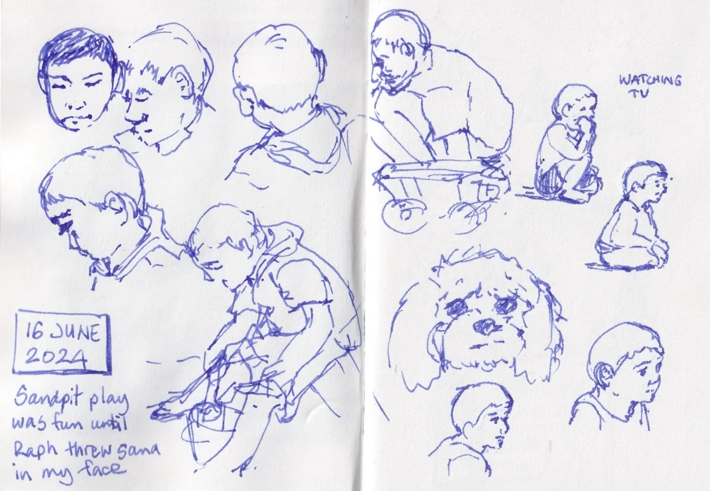 Mixed media sketches