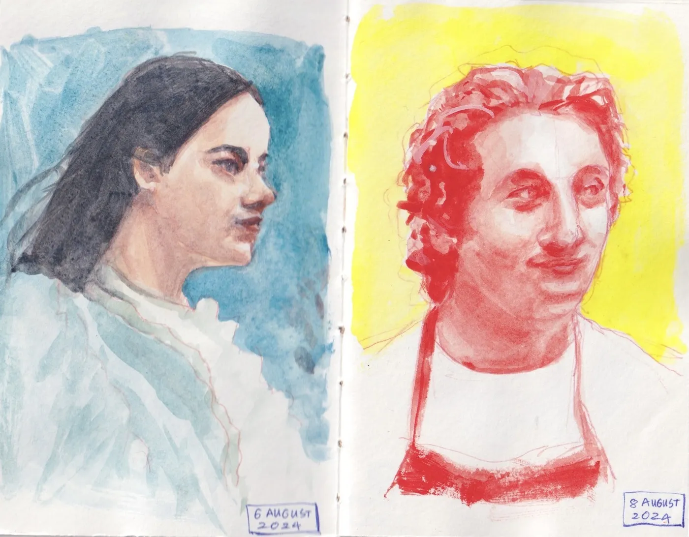Watercolour portraits