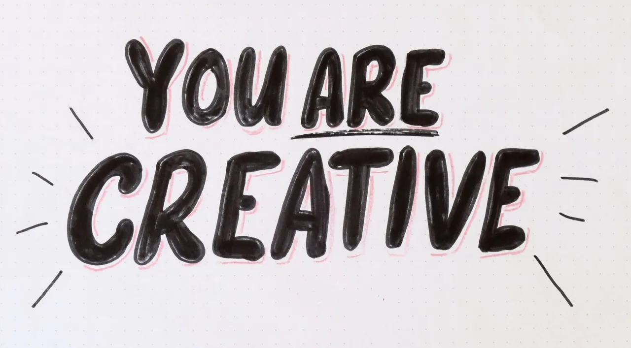 hand drawn lettering you are creative