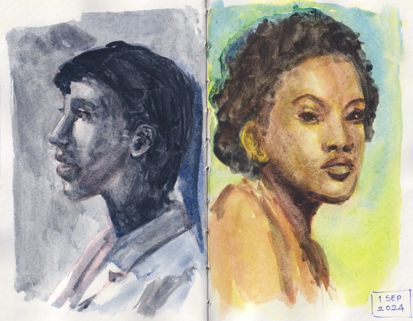 Watercolour portraits