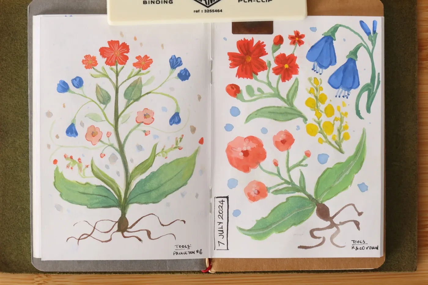 Mixed media sketches