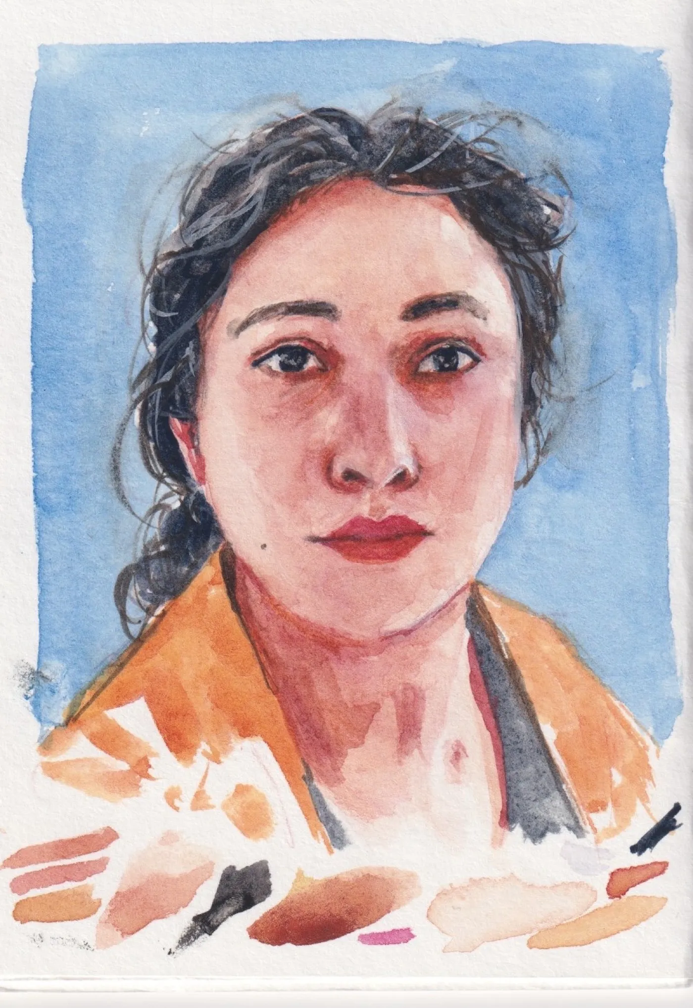 Watercolour self portrait