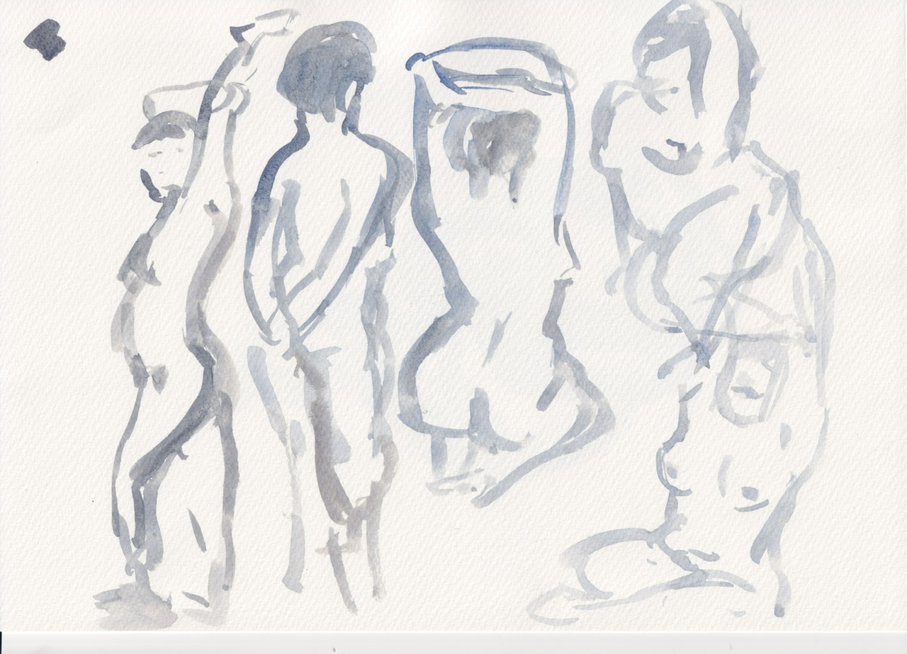 life drawing 5.jpeg|watercolour sketches of a nude woman, 1 minute poses