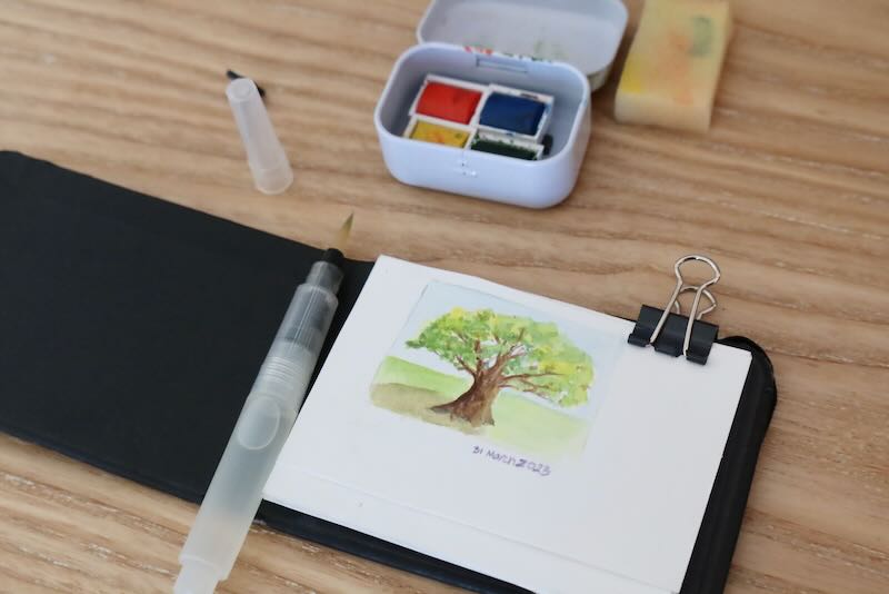 Photo of my tiny watercolour kit